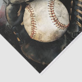 ヴィンテージ野球の機器のデコパージュ 薄葉紙 (詳細)