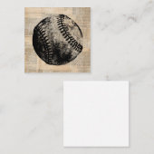 ヴィンテージ野球アートイラストレーション新聞スタイル エンクロージャーカード (正面/裏面)