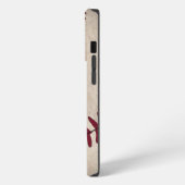 ヴィンテージ野球イニシャル名素朴番号レトロ iPhoneケース (左側面)