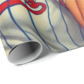 ヴィンテージ野球イラストレーション ラッピングペーパー (ロールコーナー)