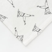 ヴィンテージ野球カスタム選手の背景色 フリースブランケット (角)