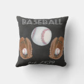 ヴィンテージ野球カルクボードデザイン クッション (裏面)