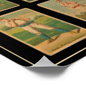 ヴィンテージ野球カードアンティークポスター ポスター (角)