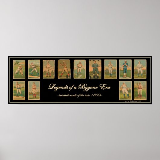 ヴィンテージ野球カードアンティークポスター ポスター (正面)