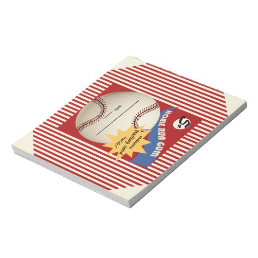ヴィンテージ野球カードバブルガムのラッパー ノートパッド (回転)