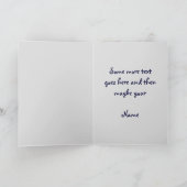 ヴィンテージ野球ガールの誕生日または挨拶 カード (内部)