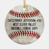 ヴィンテージ野球キッズボーイズスポーツ セラミックオーナメント (正面)