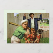 ヴィンテージ野球ゲーム少年運動選手 (正面/裏面)