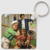 ヴィンテージ野球ゲーム少年運動選手 キーホルダー (裏面)