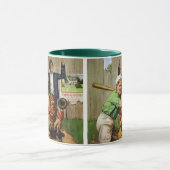 ヴィンテージ野球ゲーム少年運動選手 マグカップ (中央)