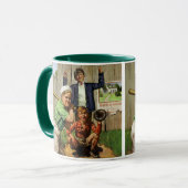 ヴィンテージ野球ゲーム少年運動選手 マグカップ (正面左)