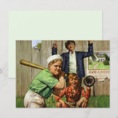 ヴィンテージ野球ゲーム、子供たち少年スポーツプレーヤー (正面/裏面)