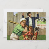 ヴィンテージ野球ゲーム、子供たち少年スポーツプレーヤー (正面)