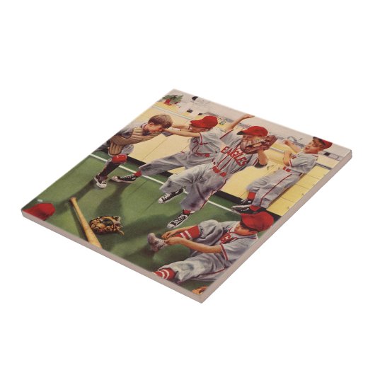 ヴィンテージ野球スポーツチーム、ボーイズ荒住宅 タイル (側面)