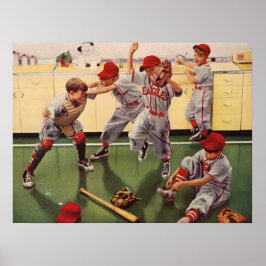 ヴィンテージ野球スポーツチーム、ボーイズ荒住宅 ポスター