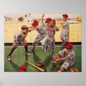 ヴィンテージ野球スポーツチーム、ボーイズ荒住宅 ポスター (正面)