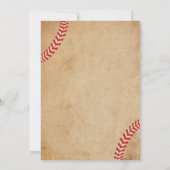 ヴィンテージ野球スポーツテーマの誕生日パーティー 招待状 (裏面)