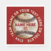 ヴィンテージ野球ナプキンとYOUR COLORS and文字 スタンダードランチョンナプキン (正面)