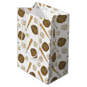 ヴィンテージ野球ノスタルジックなスポーツをテーマ ミディアムペーパーバッグ (裏面アングル)