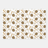 ヴィンテージ野球ノスタルジックなスポーツをテーマ ラッピングペーパーシート (正面2)