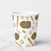 ヴィンテージ野球ノスタルジックなスポーツをテーマ 紙コップ (右)