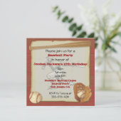 ヴィンテージ野球パーティの招待状カード 招待状 (スタンド正面)