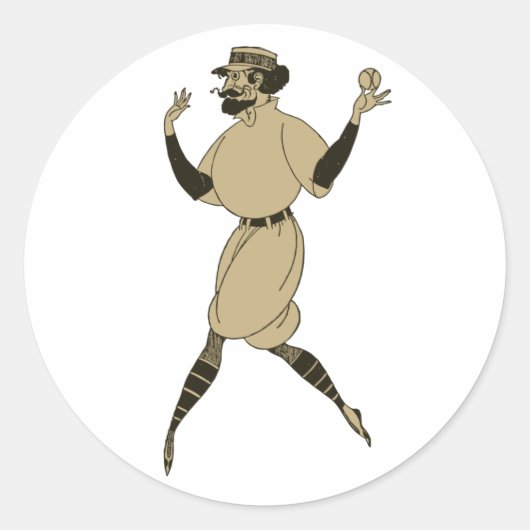 ヴィンテージ野球ビクトリアン選手 ラウンドシール (正面)