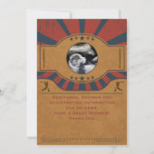 ヴィンテージ野球ベビーシャワー招待状 招待状 (裏面)