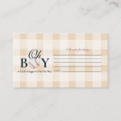 ヴィンテージ野球ボーイズ赤ちゃんシャワーノートベビー エンクロージャーカード (正面)
