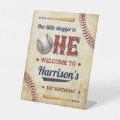 ヴィンテージ野球ボーイズ1歳の誕生日へようこそ 台座サイン (正面)