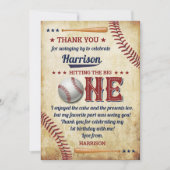 ヴィンテージ野球ボーイズ1歳 サンキューカード (正面)