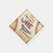 ヴィンテージ野球ボーイズ1歳 スタンダードカクテルナプキン (角)