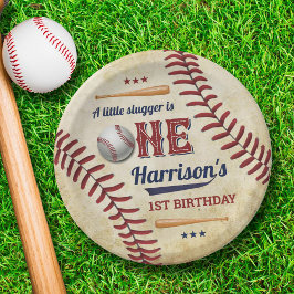 ヴィンテージ野球ボーイズ1歳 ペーパープレート