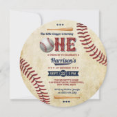 ヴィンテージ野球ボーイズ1歳 招待状 (正面)