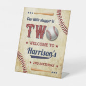 ヴィンテージ野球ボーイズ2ndバースデーウェルカム 台座サイン (正面)