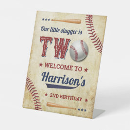 ヴィンテージ野球ボーイズ2ndバースデーウェルカム 台座サイン