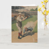 ヴィンテージ野球ポスターカード カード (黄色い花)