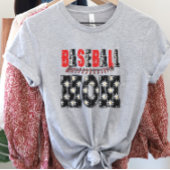 ヴィンテージ野球ママ動揺してフローラルパターン Tシャツ