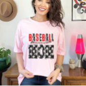 ヴィンテージ野球ママ動揺してフローラルパターン Tシャツ