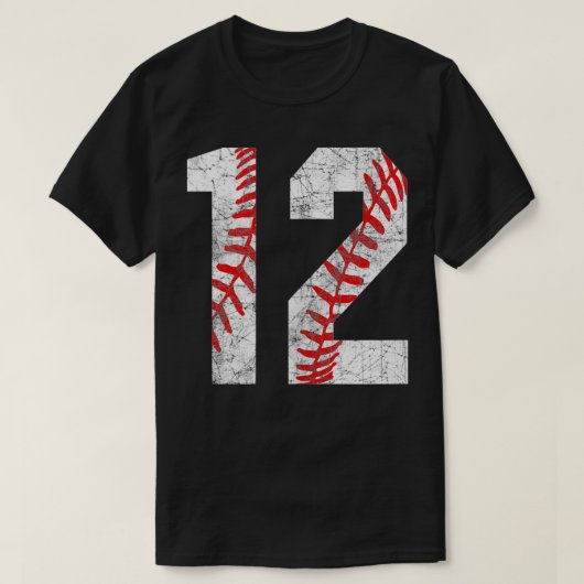 ヴィンテージ野球ママ12ジャージー野球お気に入りのP Tシャツ (デザイン正面)