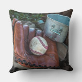 ヴィンテージ野球ミット及びボール野球グラブママー クッション (裏面)