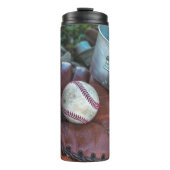 ヴィンテージ野球ミット及びボール野球グラブママー タンブラー (正面)