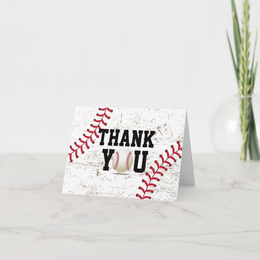 ヴィンテージ野球レーススポーツテーマのありがとう サンキューカード (正面)
