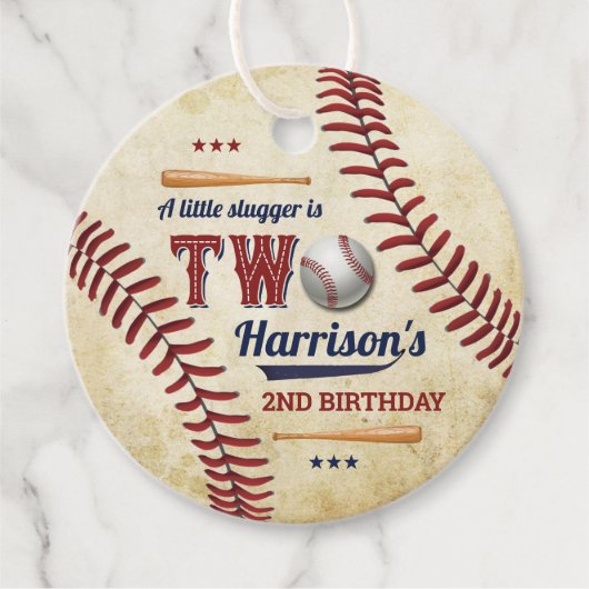 ヴィンテージ野球少年たち2歳の誕生日 フェイバータグ (正面)