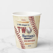 ヴィンテージ野球少年たち2歳の誕生日 紙コップ (裏面)