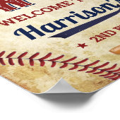 ヴィンテージ野球少年たち2ndバースデーウェルカムサイン ポスター (角)