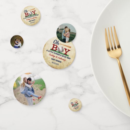 ヴィンテージ野球少年の赤ちゃんシャワー コンフェッティ (グループ)