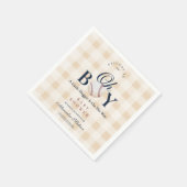 ヴィンテージ野球少年の赤ちゃんシャワー スタンダードカクテルナプキン (角)