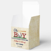 ヴィンテージ野球少年の赤ちゃんシャワー フェイバーボックス (オープン)