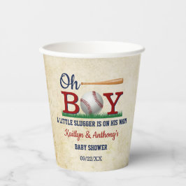 ヴィンテージ野球少年の赤ちゃんシャワー 紙コップ